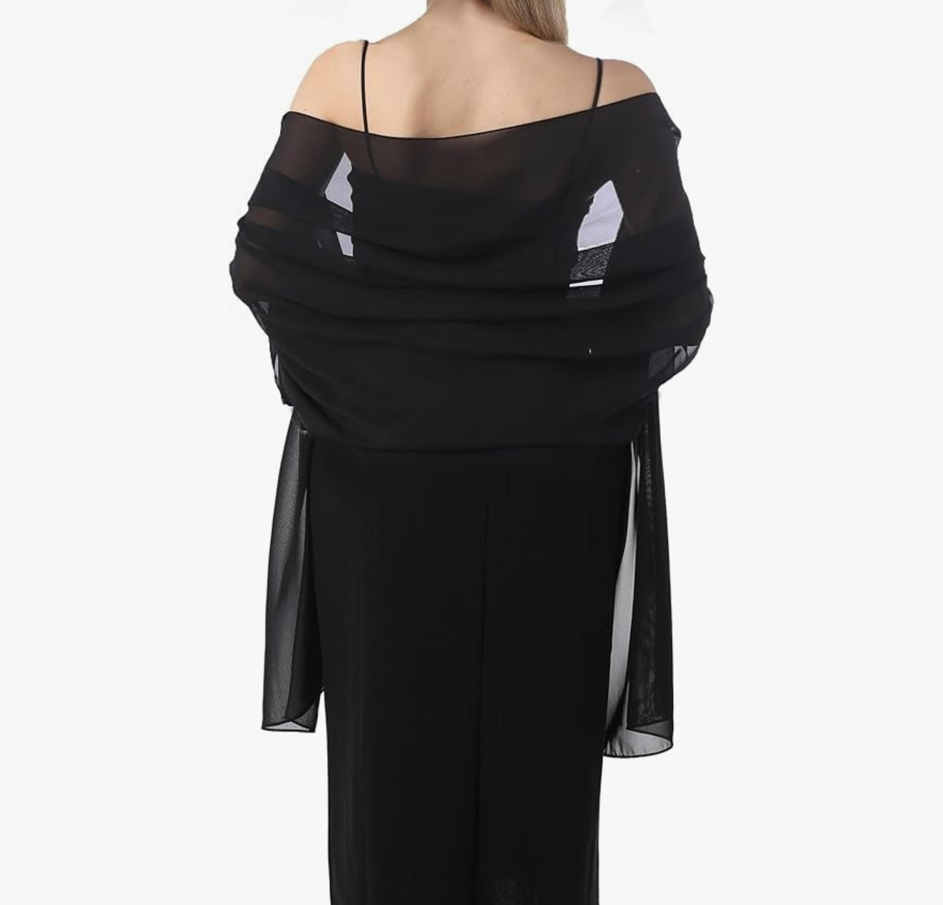 "Rhiannon" Shawl/Scarf/Sarong in black and champagne