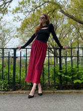 "Michelle" Parisian Midi skirt in merlot